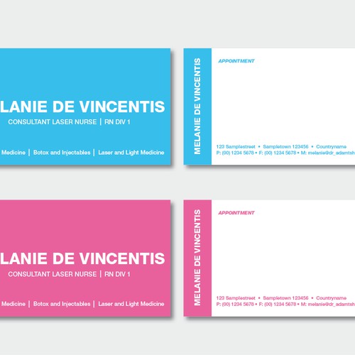 Laser nurse business card