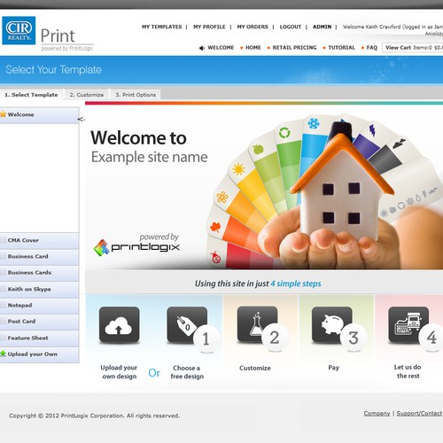 Help PrintLogix Corporation design our Welcome page! Design por Twebdesign