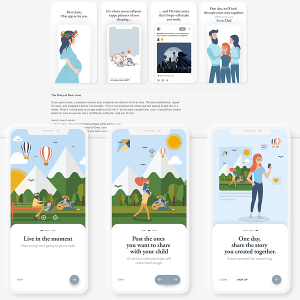 Dear June, iOS App