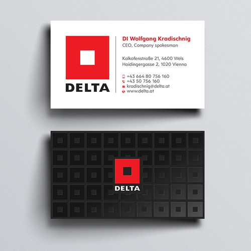 Diseño de DELTA Business Card Relaunch de Design sp