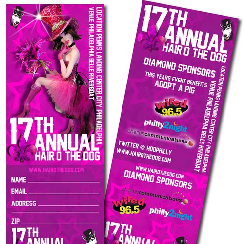 Black Tie Event Ticket Design Design by AngelDesign