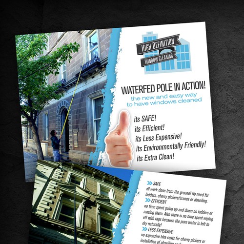 postcard or flyer for High Definition Window Cleaning Design by sercor80