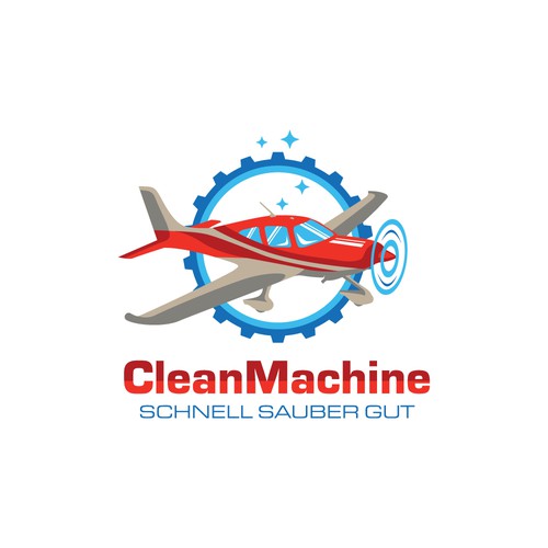 CleanMachine / Logo for Car and Plane Detailing Design by aqiio.dsgn