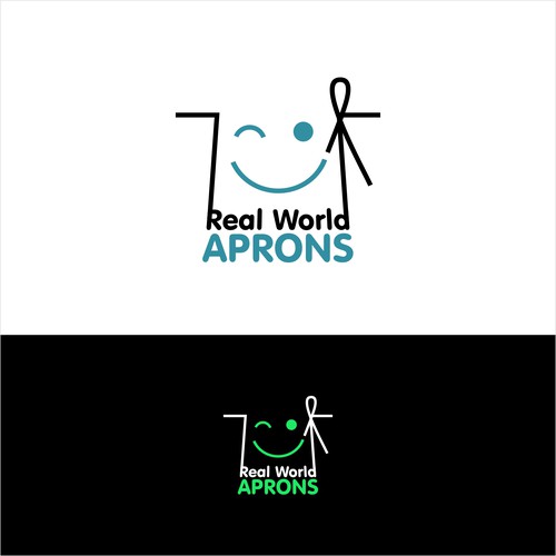 Real World Aprons Logo Design by megaidea