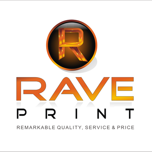 logo for Rave Print Design by Endigee