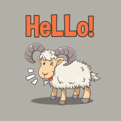 Cute/Funny/Sassy Goat Character(s) 12 Sticker Pack Ontwerp door lucidmoon