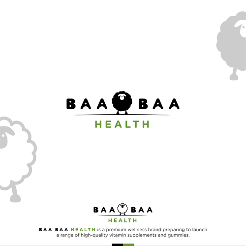 "We need a modern, professional, creative logo for our new wellness brand BAA BAA Health." winning Logo design