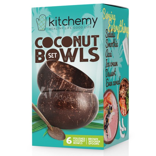 Coconut Bowls - Box Packaging Design Design by BLL•DSN