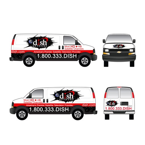 Design V&S 002 ~ REDESIGN THE DISH NETWORK INSTALLATION FLEET por bamgraphicdesign