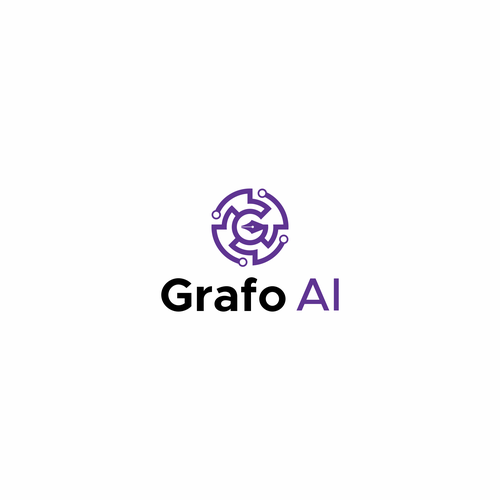 GrafoAI | Artificial Intelligence Writer Logo Design by X O X O