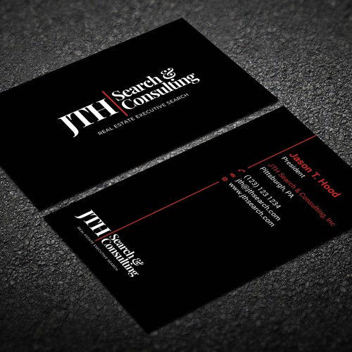 Business Card Design for Executive Search Firm Design by CurveSky™ ☑️