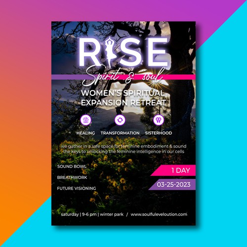 Spiritual Retreat Flyer Design by R A H E E M ツ