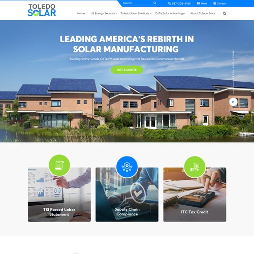 Website Redesign for Solar Panel Manufacturer and Tech Company Design by OMGuys™