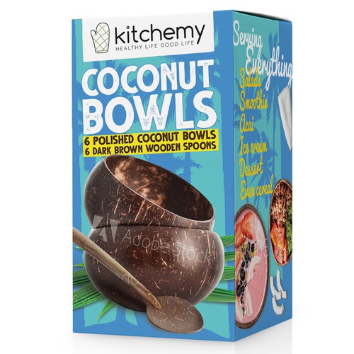 Coconut Bowls - Box Packaging Design Design by BLL•DSN