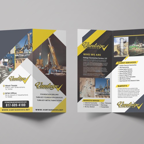 Construction Company Marketing Pamphlet Design by ideasLab°