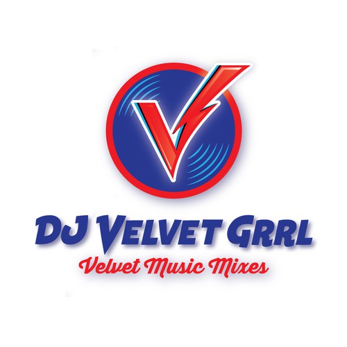 Help elevate my DJ brand! David Bowie inspired DJ Velvet Grrl wants your creative skill to help her take off! Design réalisé par Higher Graphics