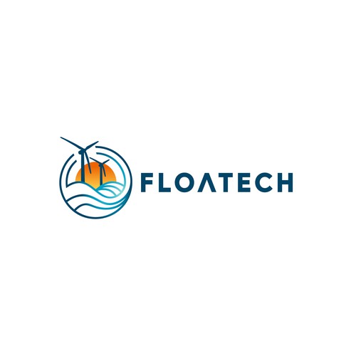 Creation of a logo for a wind turbine research project: FLOATECH Design by Jay Little Design