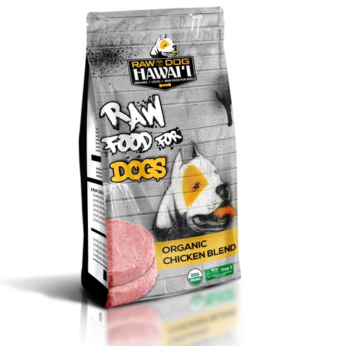 Game Changer Frozen Organic, Raw Dog food needs a kickass packaging design -- Are you up to it? デザイン by Whitefox 85