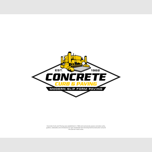 Concrete Curb and Paving- Modern Slipform Paving Subcontractor Design by D'graphic Studio