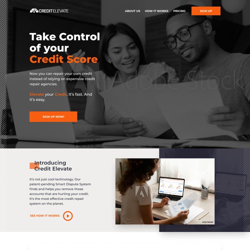 Personal finance company needs you to take our initial website design to the next level! Design by The Hey Studio