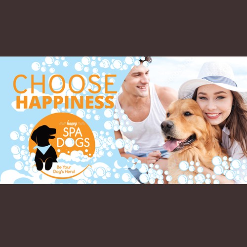 Choose Happiness Banner Design Design by Sketch Media™