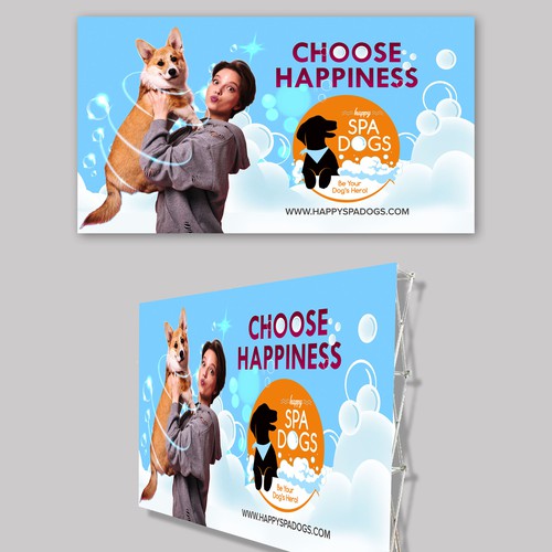 Choose Happiness Banner Design Réalisé par Hanishniv