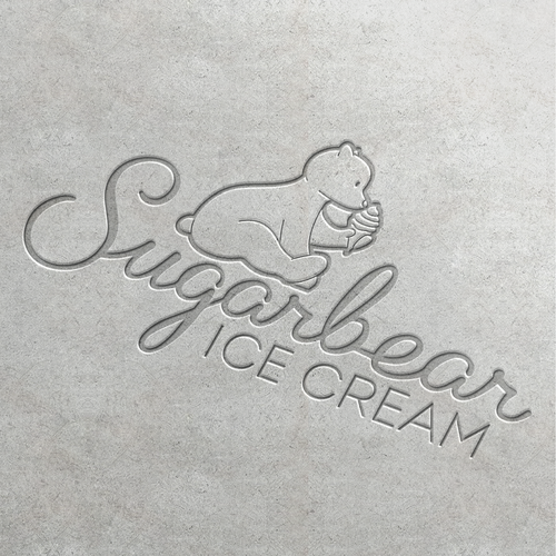 Create a vintage, monochromatic bear logo for Sugarbear Ice Cream! Design by KelvinH