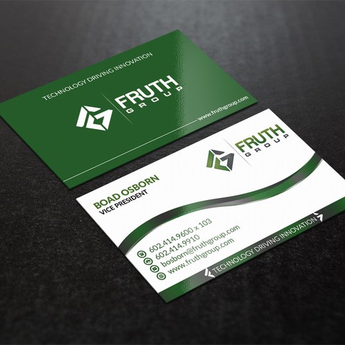 New High Tech Business Cards for High Tech Company Diseño de Nuhan Enterprise IT