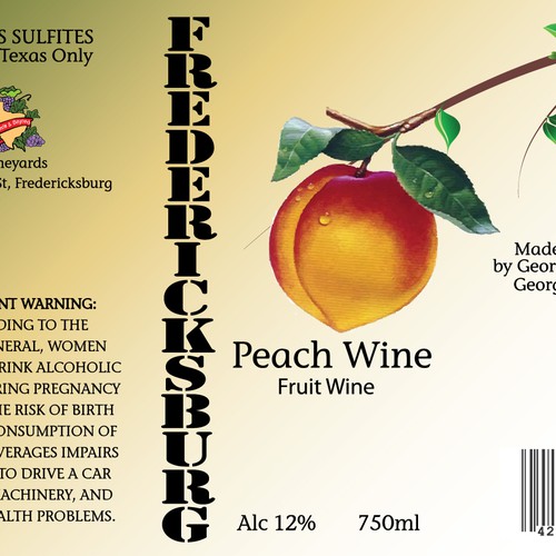 PEACH WINE LABEL Product label contest