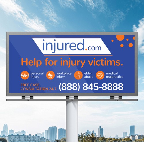 Injured.com Billboard Poster Design Design von inventivao