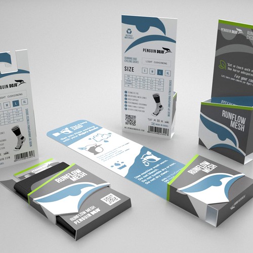 Strong, Dynamic Packaging Design for a Line of Running Products Design by Ixipcalli™