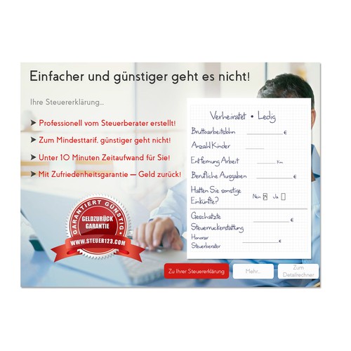 Landing page design contest entry by Sarah Design