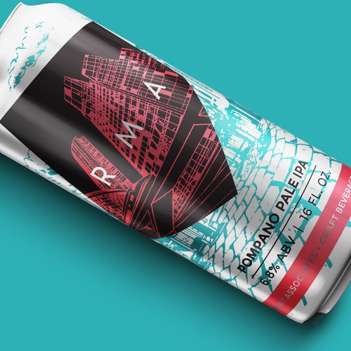 Design a branded beer can label to be given to city officials at conferences Diseño de Aleksey Osh