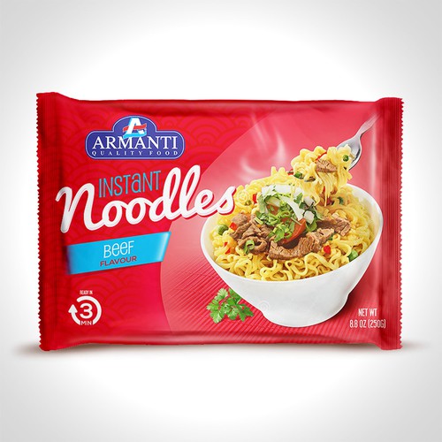 New Armanti Instant Noodles Design réalisé par tomdesign.org