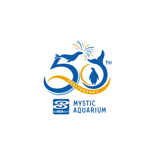 Mystic Aquarium Needs Special logo for 50th Year Anniversary Design by Alexa_27