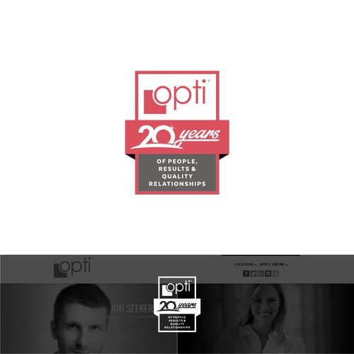 Opti 20th Anniversary Logos Design by onder