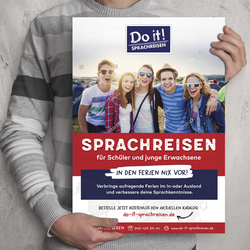 Plakat Schulersprachreisen Wettbewerb In Der Kategorie Plakat 99designs