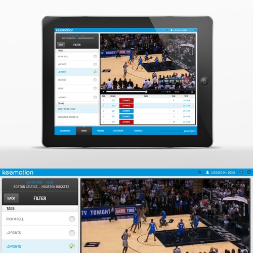 Create a stunning iPad design for a sports app デザイン by SoLoMAN
