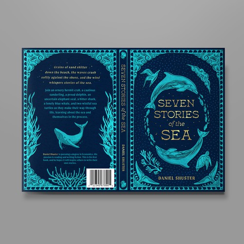 Design a whimsical storybook cover for a collection of fables about sea creatures Design by BINATANG