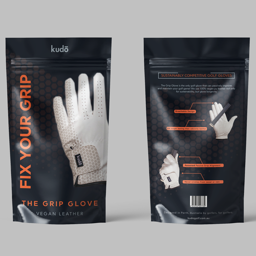 Modern Golf glove packaging contest! Design by Kreativlee