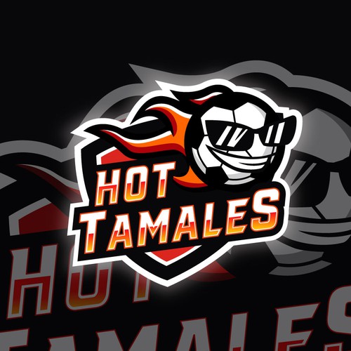 5-6 year olds need a soccer team logo! HOT TAMALES Réalisé par JDRA Design