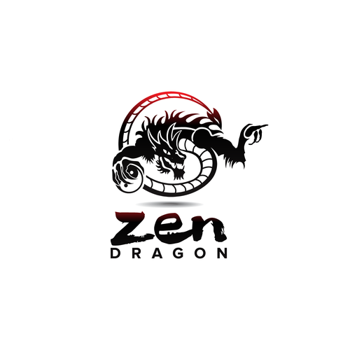 Martial Arts Dragon Logo Design by sarjon