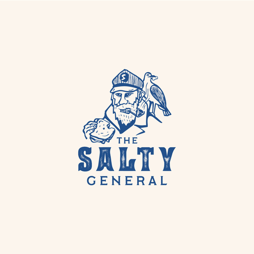 Salty New England General Store / sandwich shop combining classic text & modern imagery Design by RobertEdvin