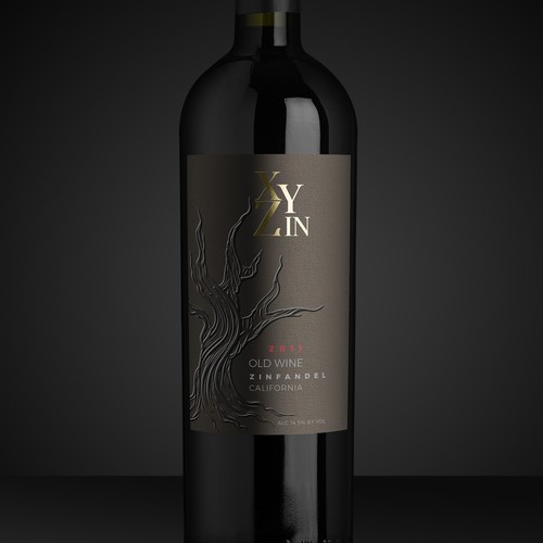 Gothic Old Vine Zinfandel Wine Label Design by Shark1@