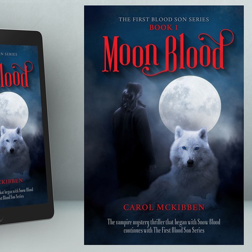 Moon Blood *Fantasy* *Thriller* the first cover for a new series! Design by The Odd Seed