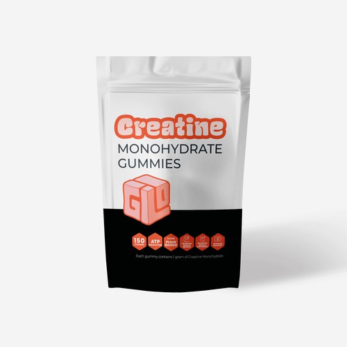 Bag Design for Creatine Monohydrate Gummy brand Design by IRF°ADC