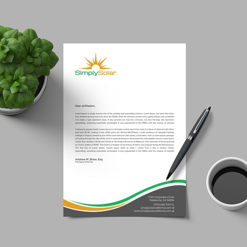 "Renewable Energy Company Letterhead" Design réalisé par RENEXIT