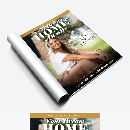 Need a full page magazine ad transitioning a new real estate company into town Design by Bennah