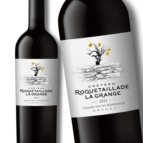 Label redesign: Attractive French Wine Label representing a carved rock Design réalisé par Debdutta*