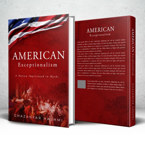 American Exceptionalism - A Nation Imprisoned in Myths - Book Cover Design by Nanjart